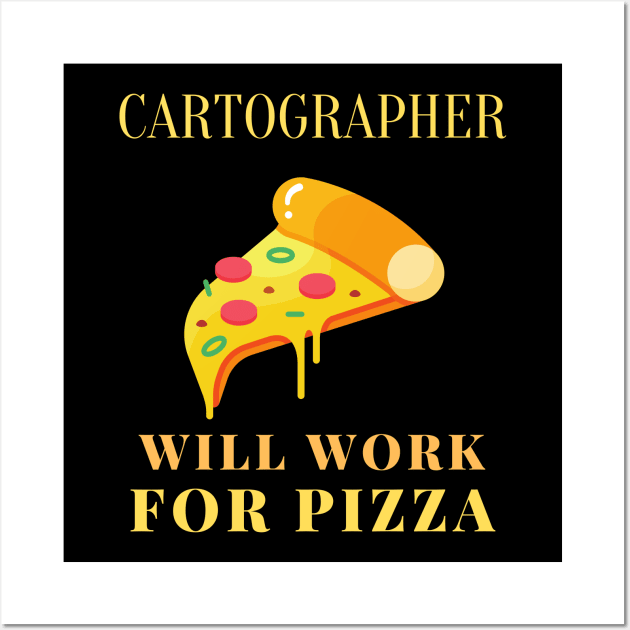 Pizza cartographer Wall Art by SnowballSteps